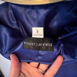 Jessica McClintock royal blue high low formal dress